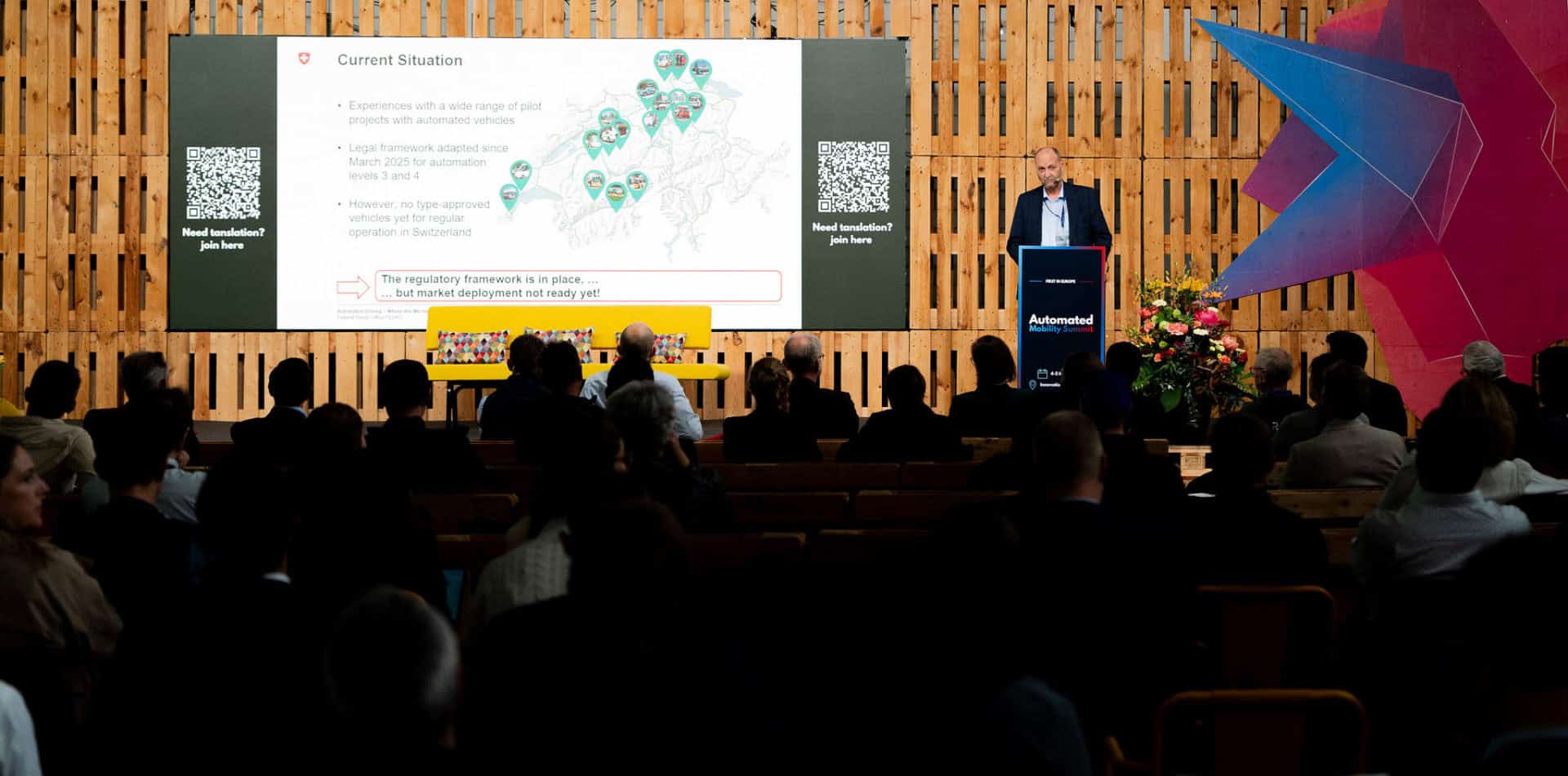 Jürg Rötlisberger, FEDRO Director at the Automated Mobility Summit 2026. Picture Credit - CreaVision